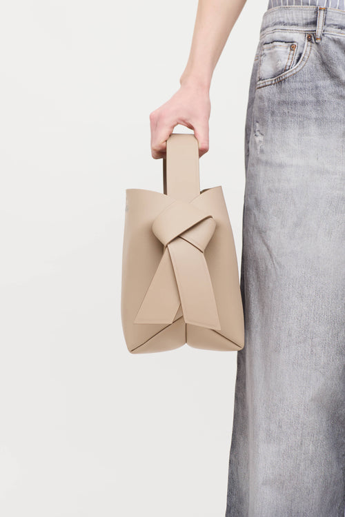 Acne Studios Leather Musubi Knotted Shoulder Bag