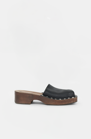 Acne Studios Leather Studded Platform Clog