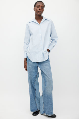 Acne Studios Light Blue Cotton Button Up Shirt