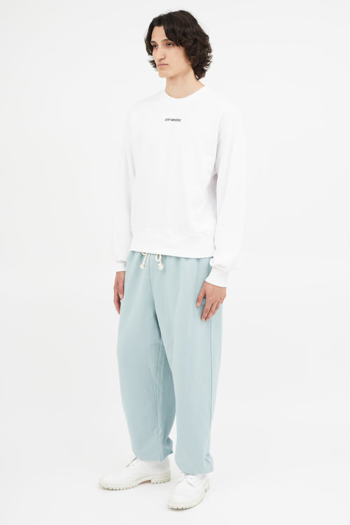 Acne Studios Light Blue Face Logo Sweatpant