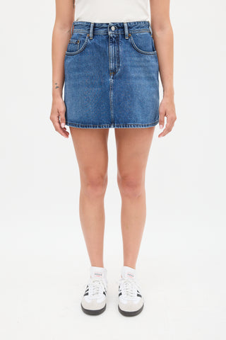 Acne Studios Medium Wash Denim Mini Skirt