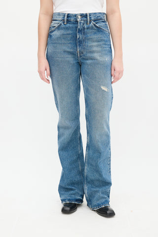 Acne Studios Medium Wash Distressed High Waist Jeans