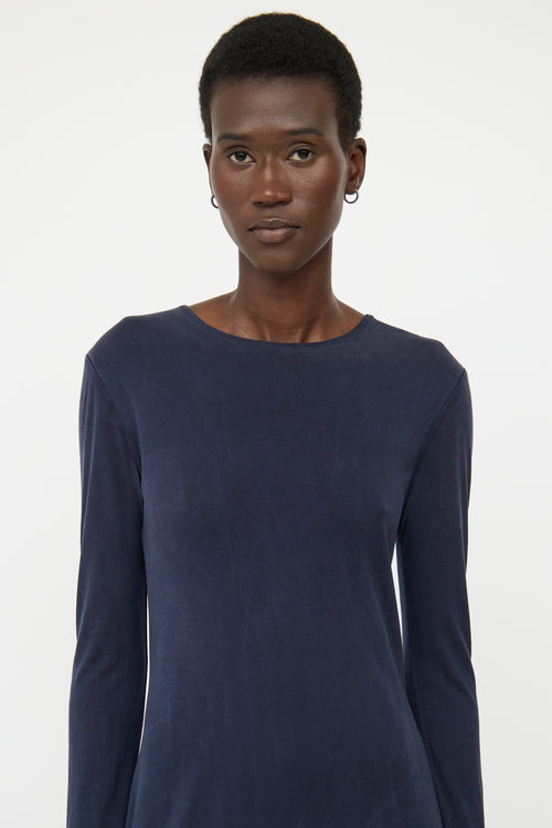 Acne Studios Navy Bubble Hem Dress