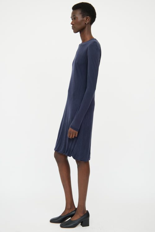 Acne Studios Navy Bubble Hem Dress