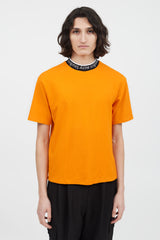 Acne Studios Orange & Multicolour Ribbed Logo T-Shirt