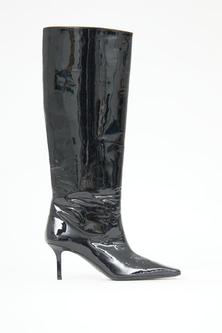 Acne Studios Patent Knee High Boot