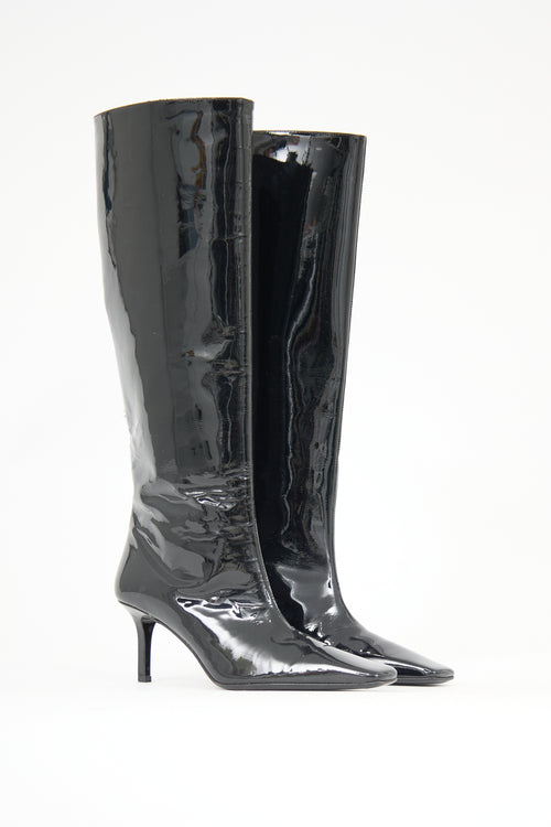 Acne Studios Patent Knee High Boot