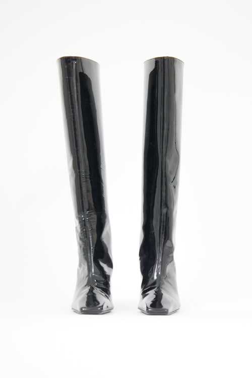 Acne Studios Patent Knee High Boot