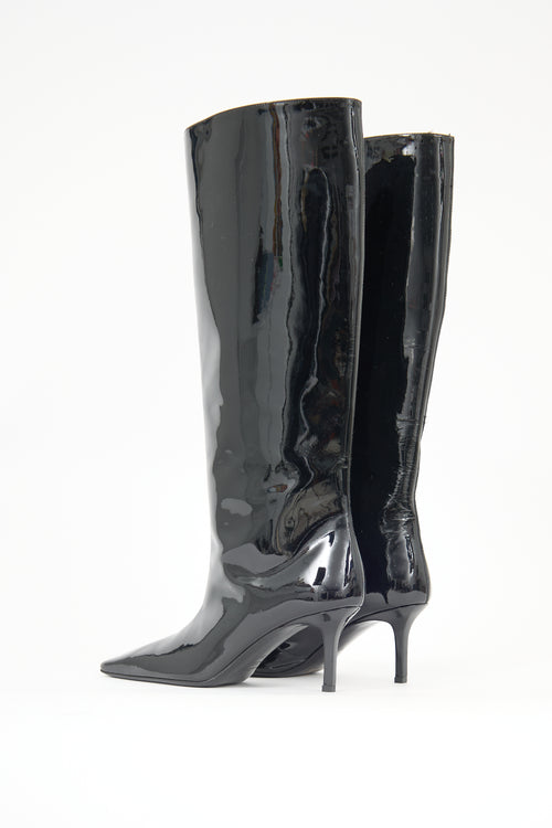 Acne Studios Patent Knee High Boot