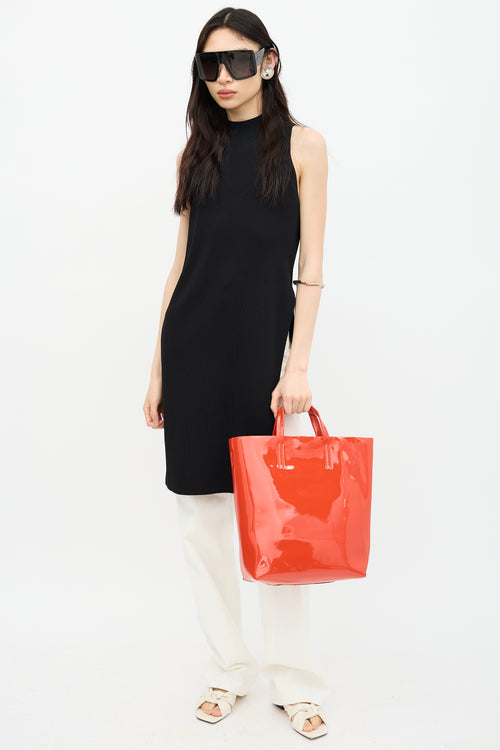 Acne Studios Patent Leather Baker Tote Bag