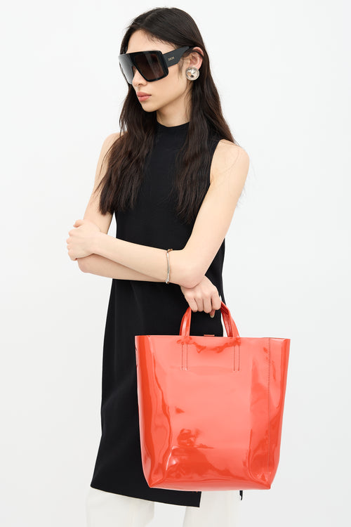Acne Studios Patent Leather Baker Tote Bag