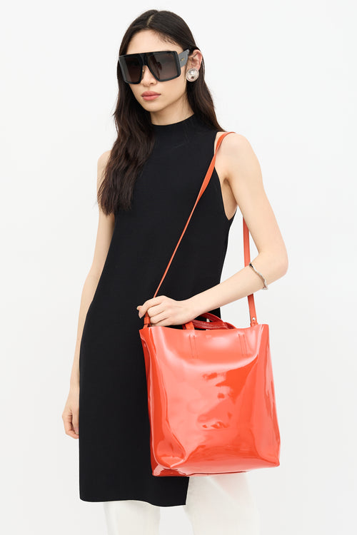 Acne Studios Patent Leather Baker Tote Bag