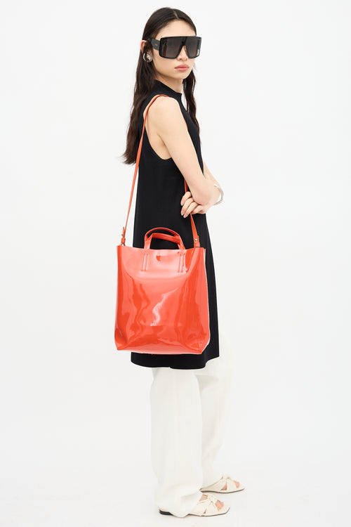 Acne Studios Patent Leather Baker Tote Bag