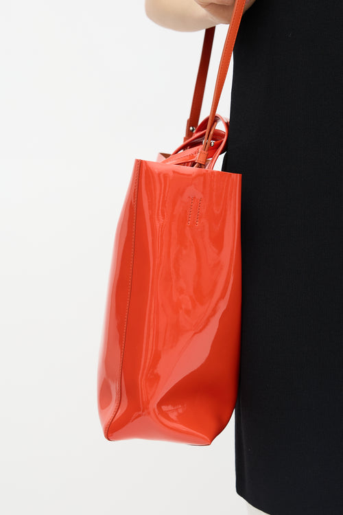 Acne Studios Patent Leather Baker Tote Bag