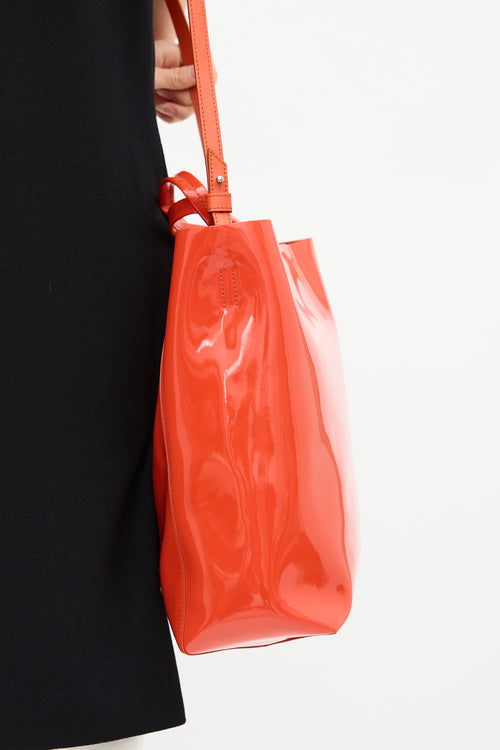 Acne Studios Patent Leather Baker Tote Bag