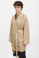 Acne Studios Pink & Green Silk Jalone Robe
