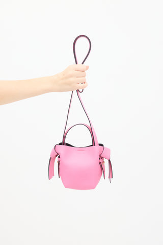 Acne Studios Pink Leather Musubi Mini Bucket Bag