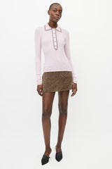 Acne Studios Pink & Multicolour Ribbed Polo