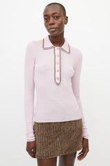 Acne Studios Pink & Multicolour Ribbed Polo