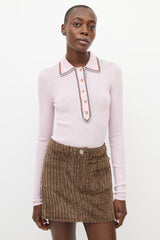 Acne Studios Pink & Multicolour Ribbed Polo