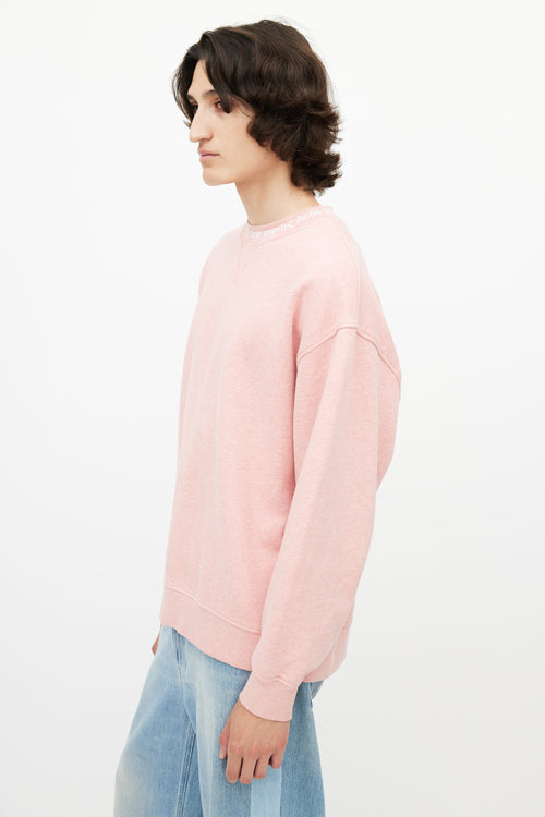 Acne Studios Pink & White Logo Sweatshirt