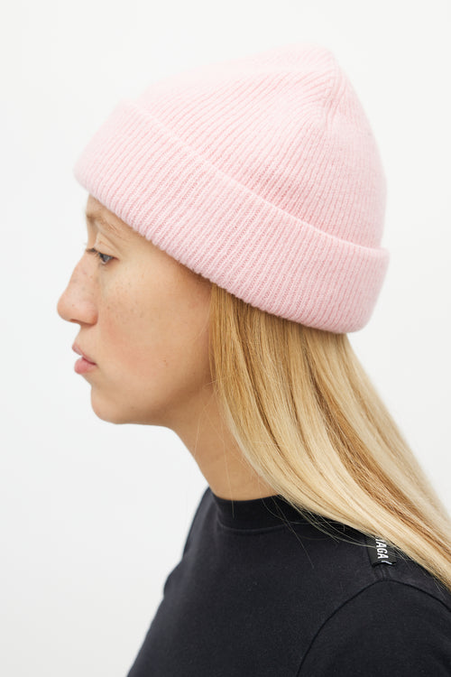 Acne Studios Pink Wool Small Face Beanie