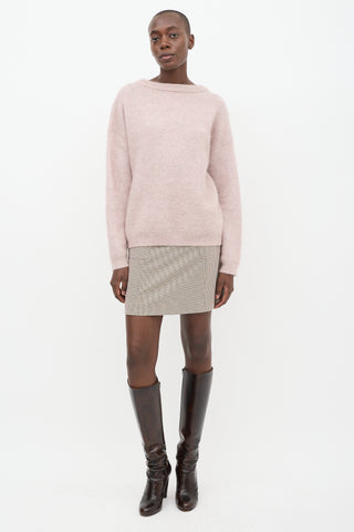 Acne Studios Pink Knit Dramatic Mohair & Wool Sweater