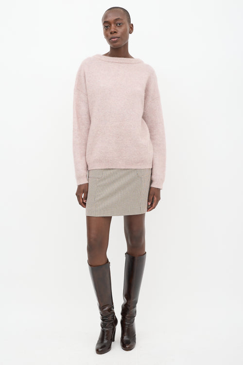 Acne Studios Pink Knit Dramatic Mohair & Wool Sweater