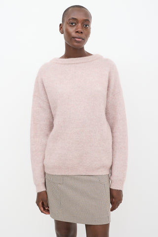 Acne Studios Pink Knit Dramatic Mohair & Wool Sweater