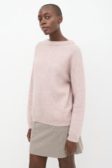 Acne Studios Pink Knit Dramatic Mohair & Wool Sweater