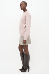 Acne Studios Pink Knit Dramatic Mohair & Wool Sweater