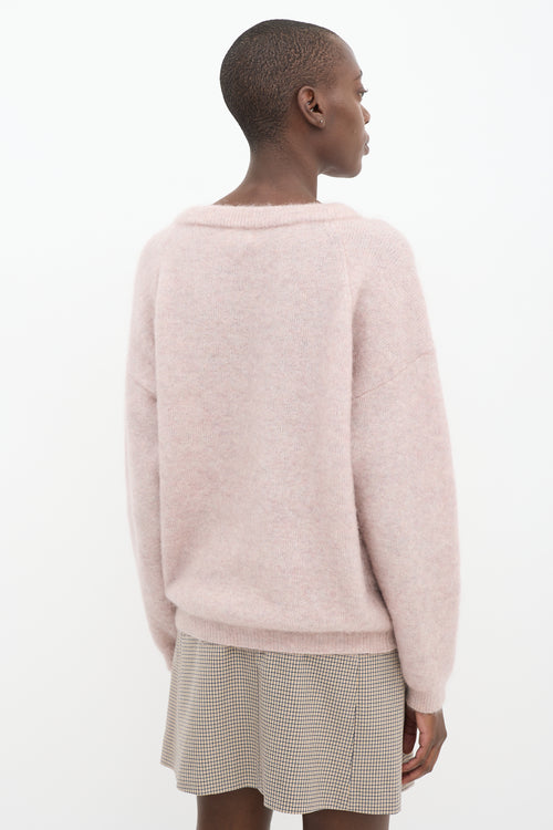 Acne Studios Pink Knit Dramatic Mohair & Wool Sweater