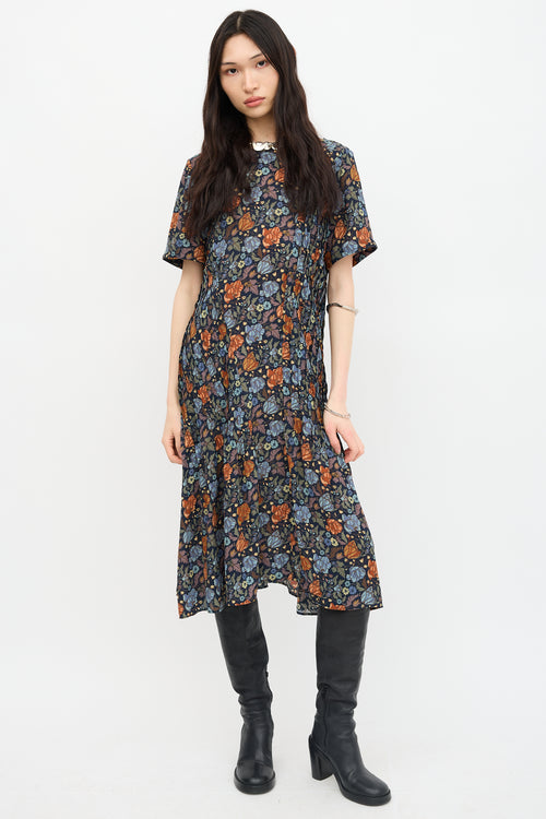 Acne Studios Printed Pintuck Dress