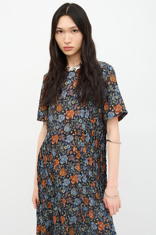 Acne Studios Printed Pintuck Dress