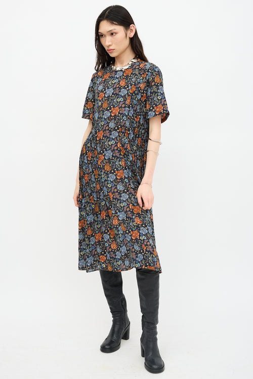 Acne Studios Printed Pintuck Dress