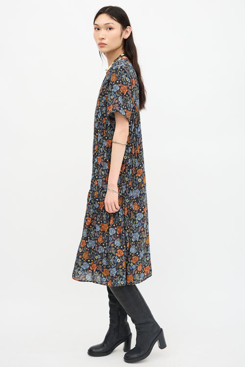 Acne Studios Printed Pintuck Dress