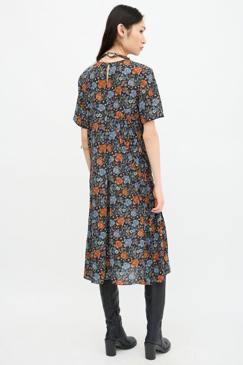 Acne Studios Printed Pintuck Dress