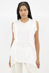 Acne Studios // SS 2013 White Zone Fringe Tank – VSP Consignment