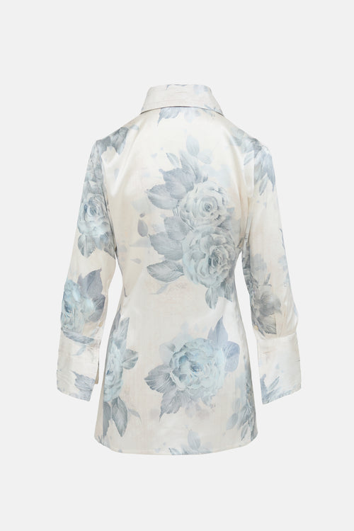 Acne Studios Satin Floral Blouse