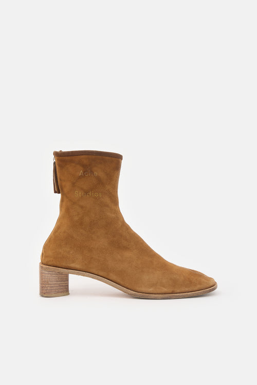 Acne Studios Suede Bertine Logo Boot