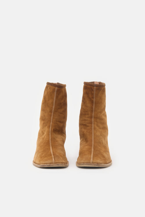 Acne Studios Suede Bertine Logo Boot