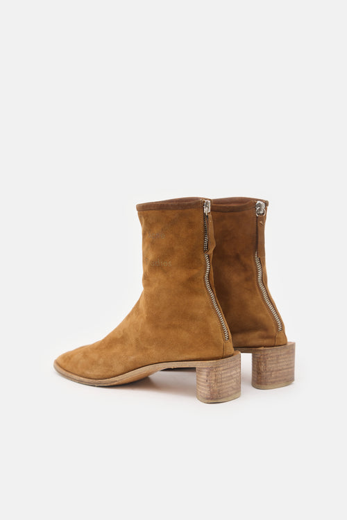 Acne Studios Suede Bertine Logo Boot