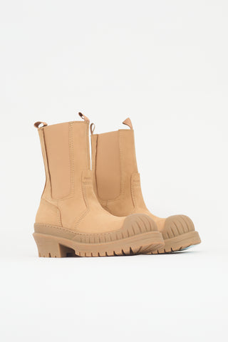 Acne Studios Suede & Rubber Lug Chelsea Boot