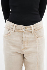 Acne Studios Beige Loose Fit Belted Jeans