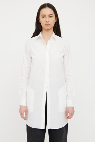 Acne Studios White Pocket Button Long Sleeve Shirt