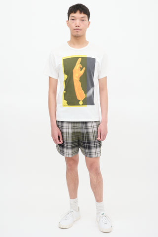 Acne Studios White & Multicolour Glove Graphic T-Shirt