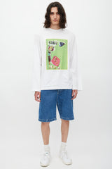 Acne Studios White & Multicolour Graphic Top
