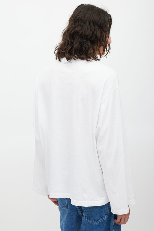 Acne Studios White & Multicolour Graphic Top