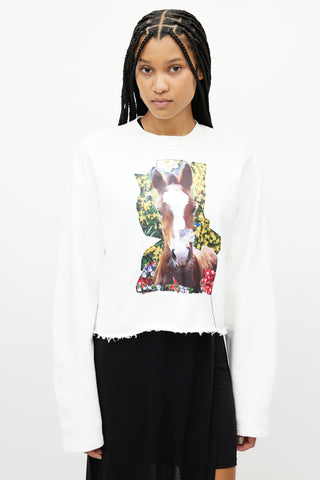 Acne Studios White & Multicolour Pony Sweatshirt
