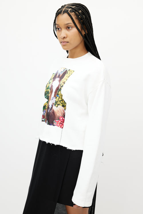 Acne Studios White & Multicolour Pony Sweatshirt